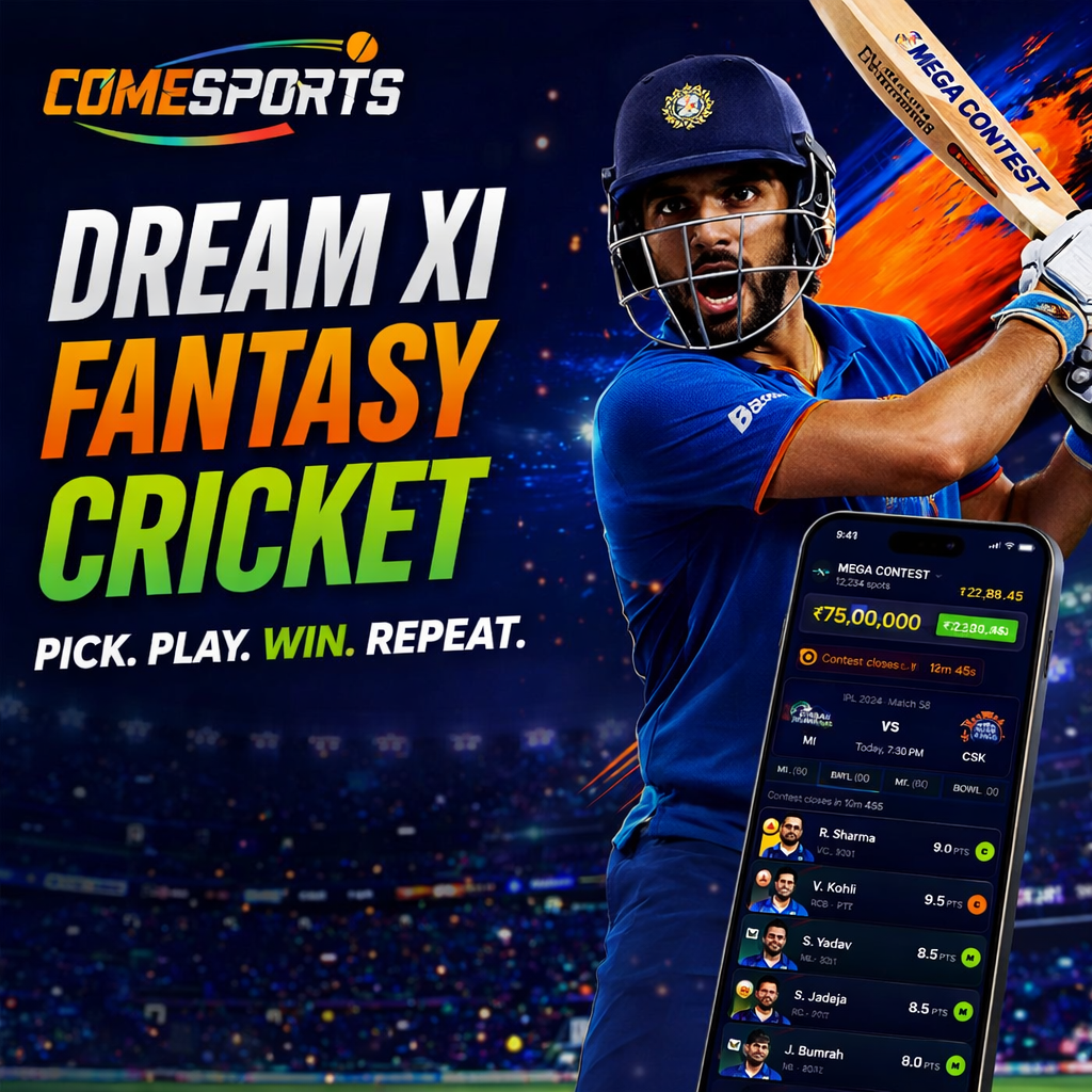 Cric Fantasy APK Dream XI fantasy cricket ad visual